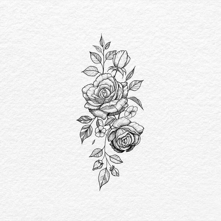 Красивые тату фото эскизы 1000 Drawings ! - by bachtz Rose flower tattoos, Tattoos, Rose tattoo on hip