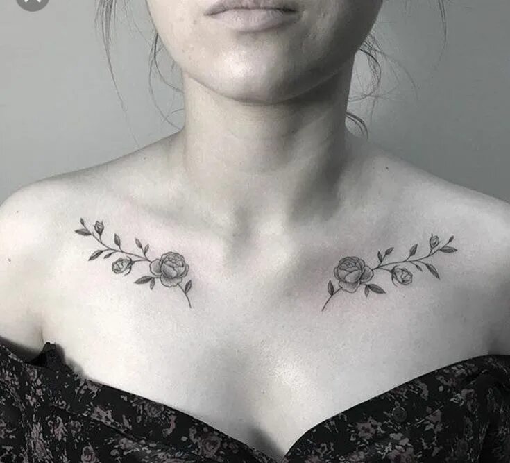 Красивые тату на ключице фото Pin by Christina Bowen on Ink Chest tattoos for women, Collar bone tattoo, Symme