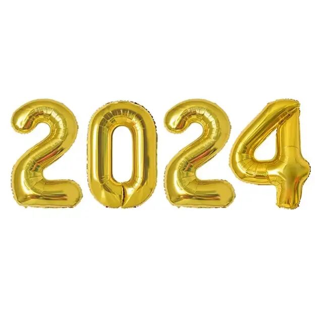Красивые цифры 2024 для оформления 2024 цифры шары 40 дюймов цифры шары золотого цвета цифры шары 2024 новый год де