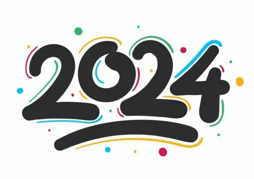 Красивые цифры 2024 для оформления Número Preto 2024 Vetor PNG , 2024, Preto, Texto Imagem PNG e Vetor Para Downloa