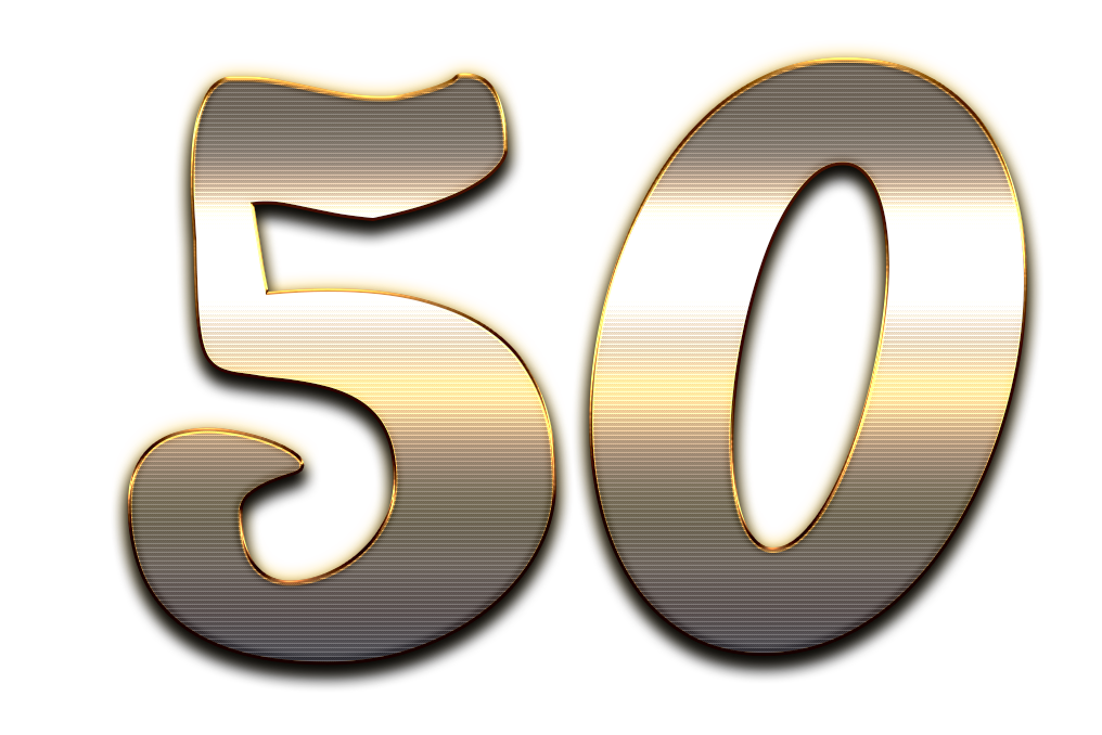 Красивые цифры 50 для оформления 50 Number PNG Free Download - PNG Mart