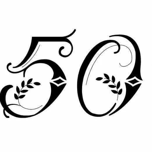 Красивые цифры 50 для оформления Pin by Holly Torgerson on Birthday Years and Ages Christmas party invitations, 5