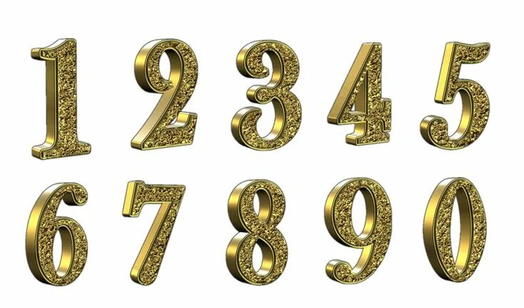 Красивые цифры для оформления скопировать Golden 3D Numbers With Transparent Background by PLACID85 on DeviantArt Gold tex