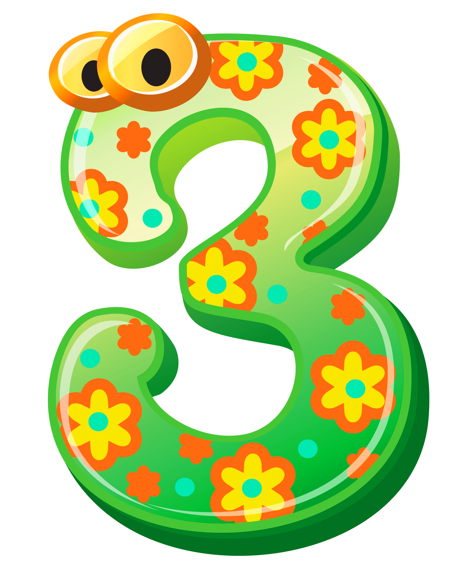 Красивые цифры для оформления в детском саду Cute Number Three PNG Clipart Image Clip art, Free clip art, Shapes preschool