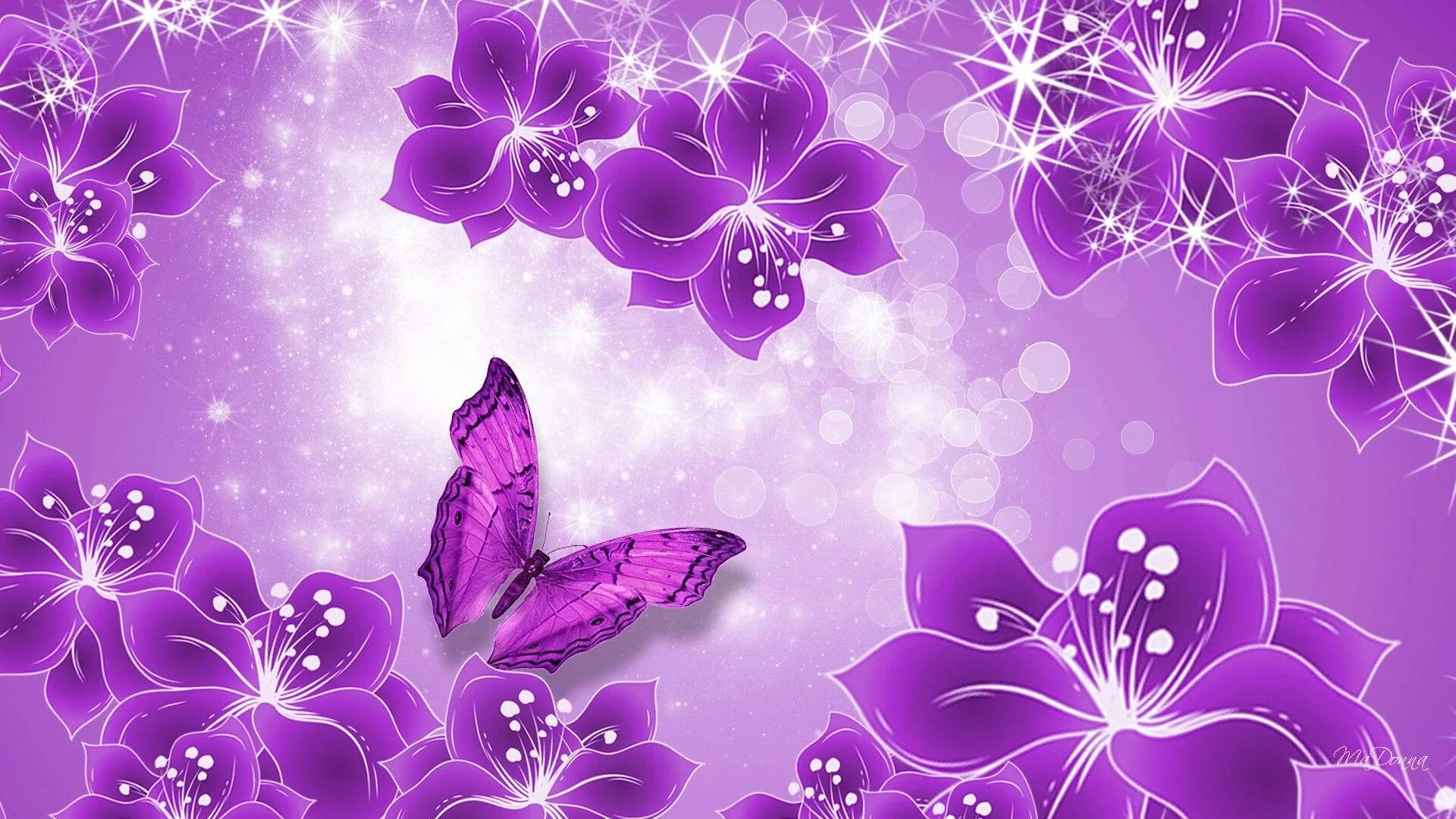 Красивые цвета для оформления Download Purple Flowers Butterfly Background Wallpaper Wallpapers.com