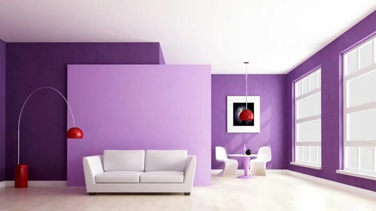 Красивые цвета стен фото Ultraviolet is the colour of the year for 2018. Room wall colors, Living room wa