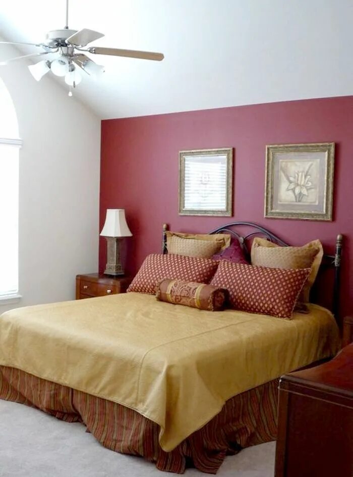 Красивые цвета стен фото Burgundy Decor Inspired By Asian Paints COTY 2019 * One Brick At A Time Red bedr