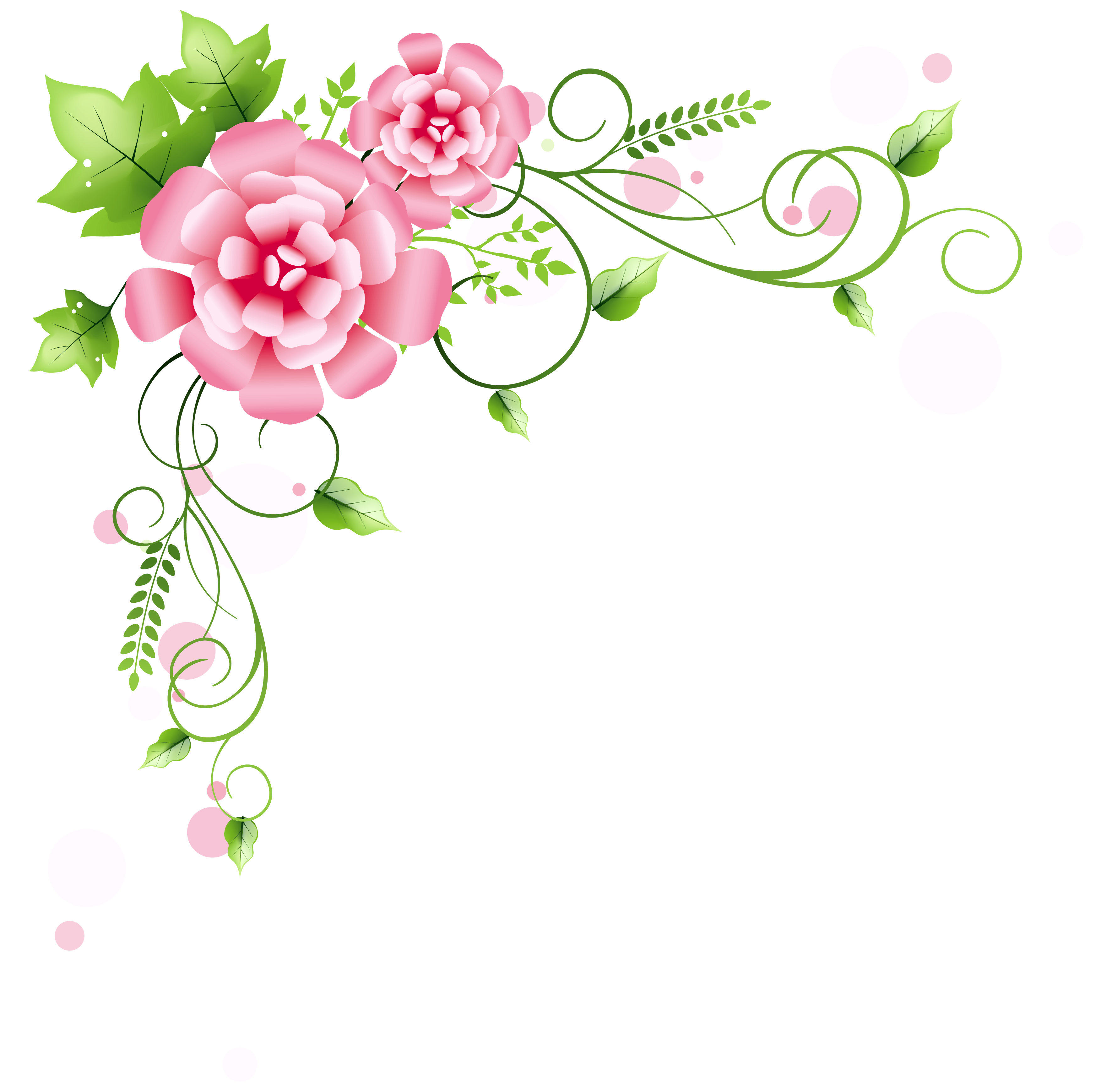 Красивые цветы для оформления стенгазеты Corner Floral Decoration PNG Clipart Picture Flower clipart png, Flower mural, F