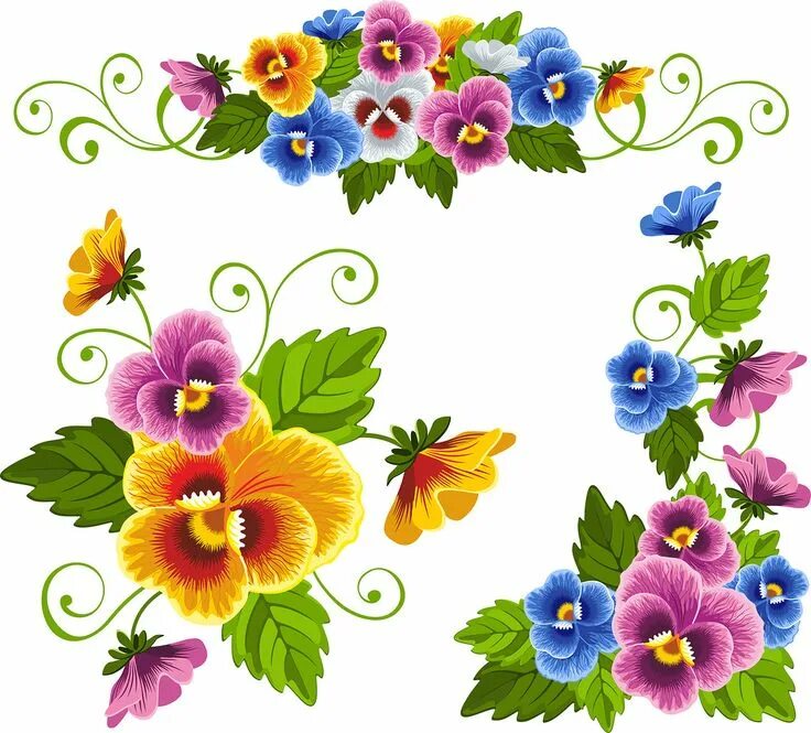 Красивые цветы для оформления стенгазеты Цветочные уголки Flower painting, Pansies flowers, Flower art