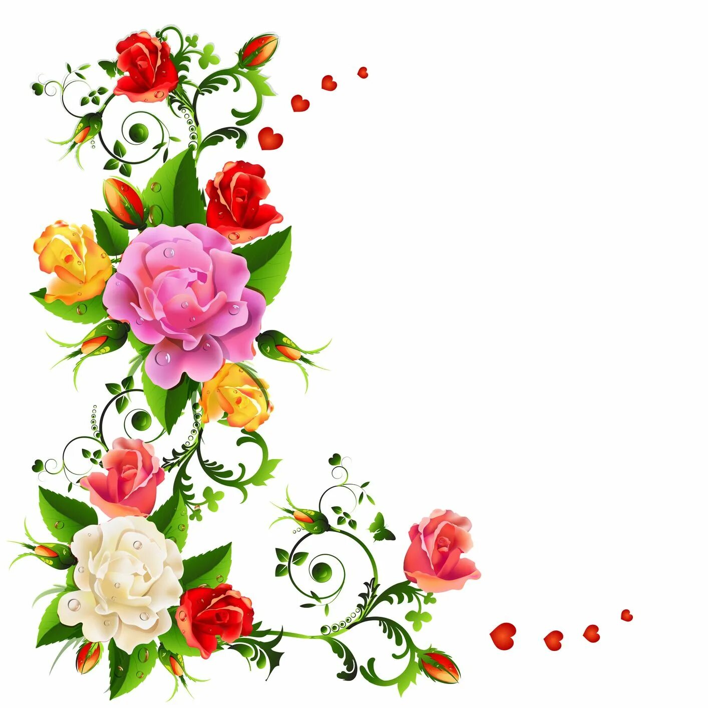 Красивые цветы для оформления стенгазеты Arte flor, Clipart de flores, Flores bonitas