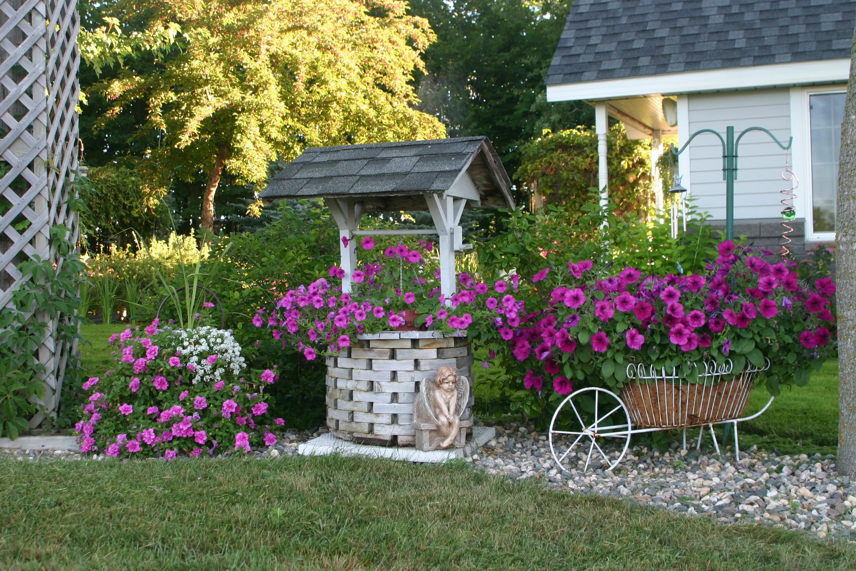 Красивые цветы своими руками на даче My Wishing Well Garden Озеленение заднего двора, Современные сады, Планировка са