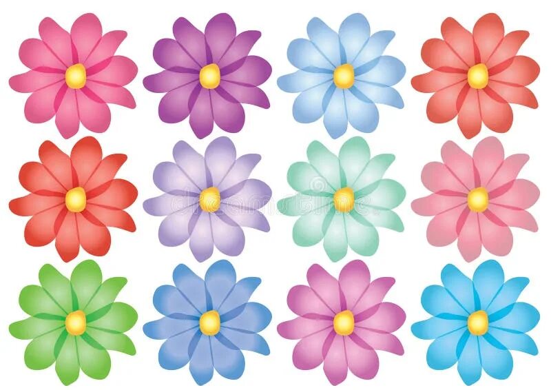 Красивые цветы вырезать для оформления распечатать цветные Spring flowers stock vector. Illustration of simple, decorative - 10485835