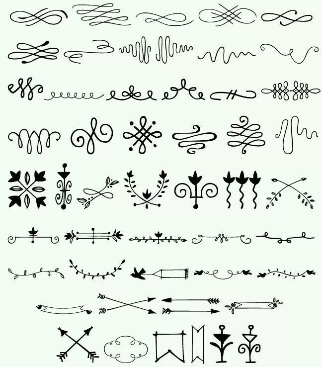 Красивые текстовые символы для оформления Pin on Doodles!