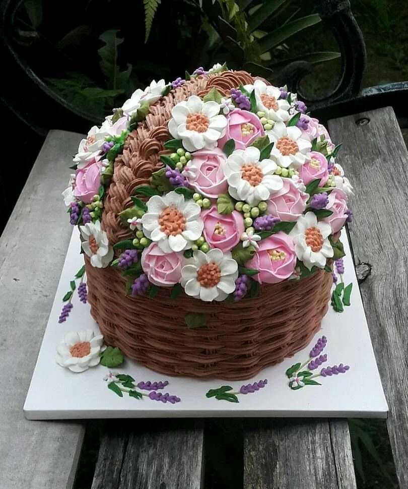 Красивые торты из крема фото Pin on Baking