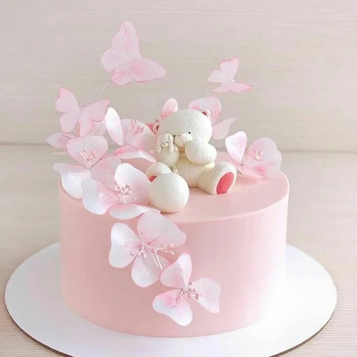 Красивые торты на год девочке фото Pin by Angel 52 on DECORACION PASTELES Baby birthday cakes, Birthday cakes for t