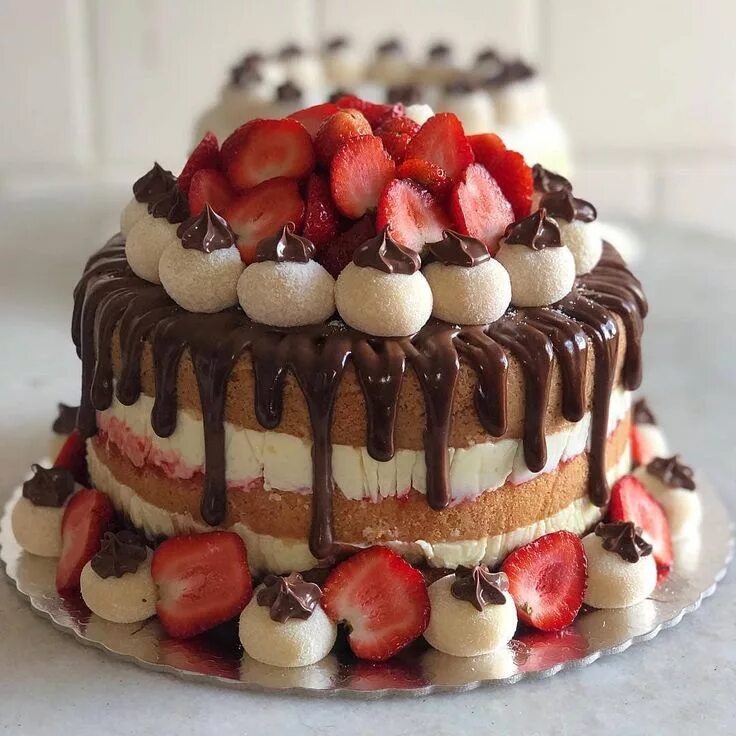 Красивые торты в домашних условиях фото #Bolos #Receitas #sobremesas on Instagram: "Massa branca com recheio de ninho co