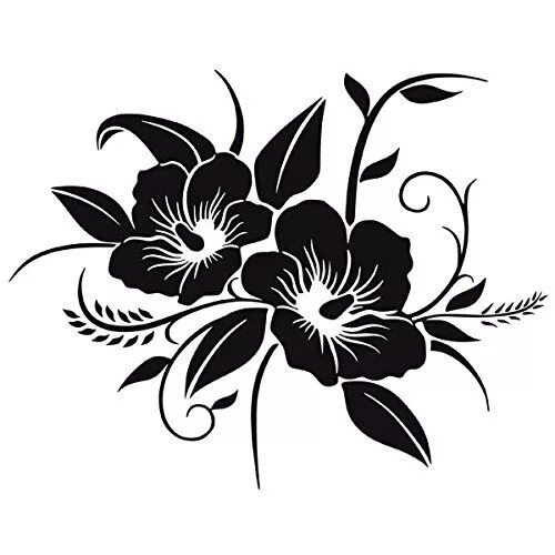 Красивые трафареты для оформления TDT Printing & Custom Decals Hawaiian Flower Vinyl Decal Sticker for Car or Truc