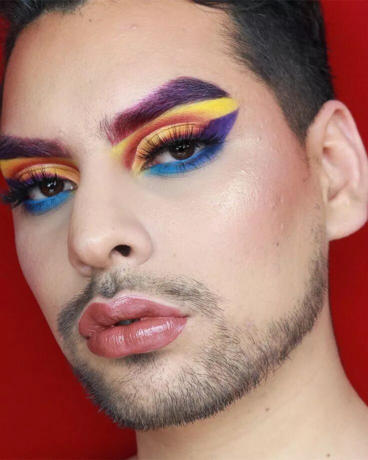 Красивые транс мальчики в макияже Men's rainbow pride make up Rainbow makeup, Male makeup, Makeup