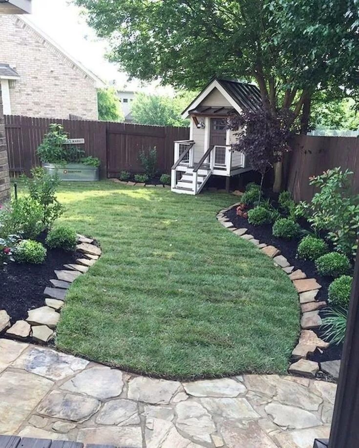 Красивые участки фото реальные ИДЕИ ДЛЯ САДА: 30 красивых фото Backyard landscaping designs, Backyard landscapi