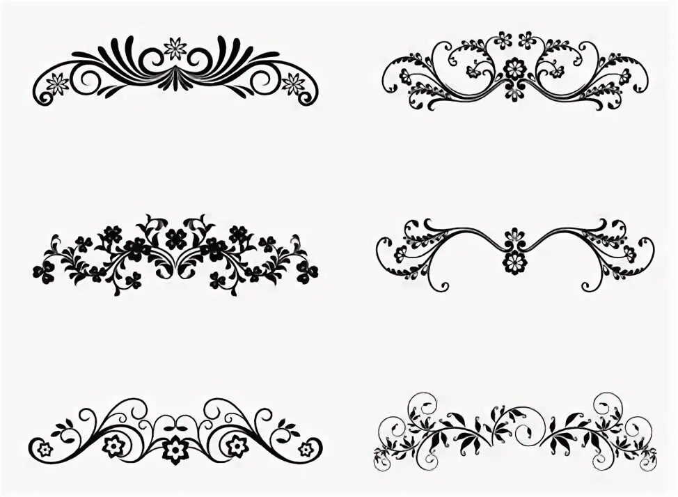 Красивые узоры для оформления Vector Floral Ornamental Design Elements Free Vector Graphics All Free Web Resou