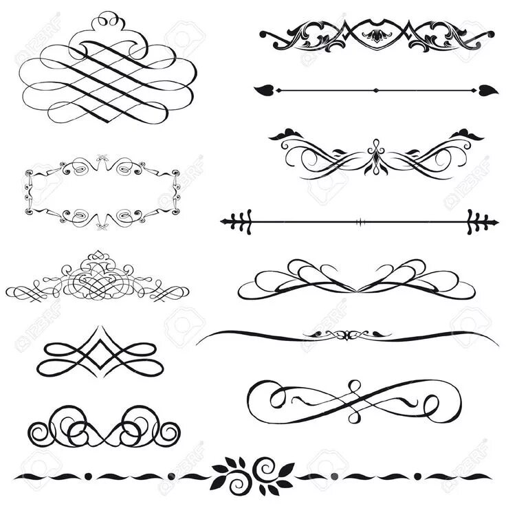 Красивые узоры для оформления страниц ornamentacion en vector - Buscar con Google Vector, Tarjetas de boda, Decoración