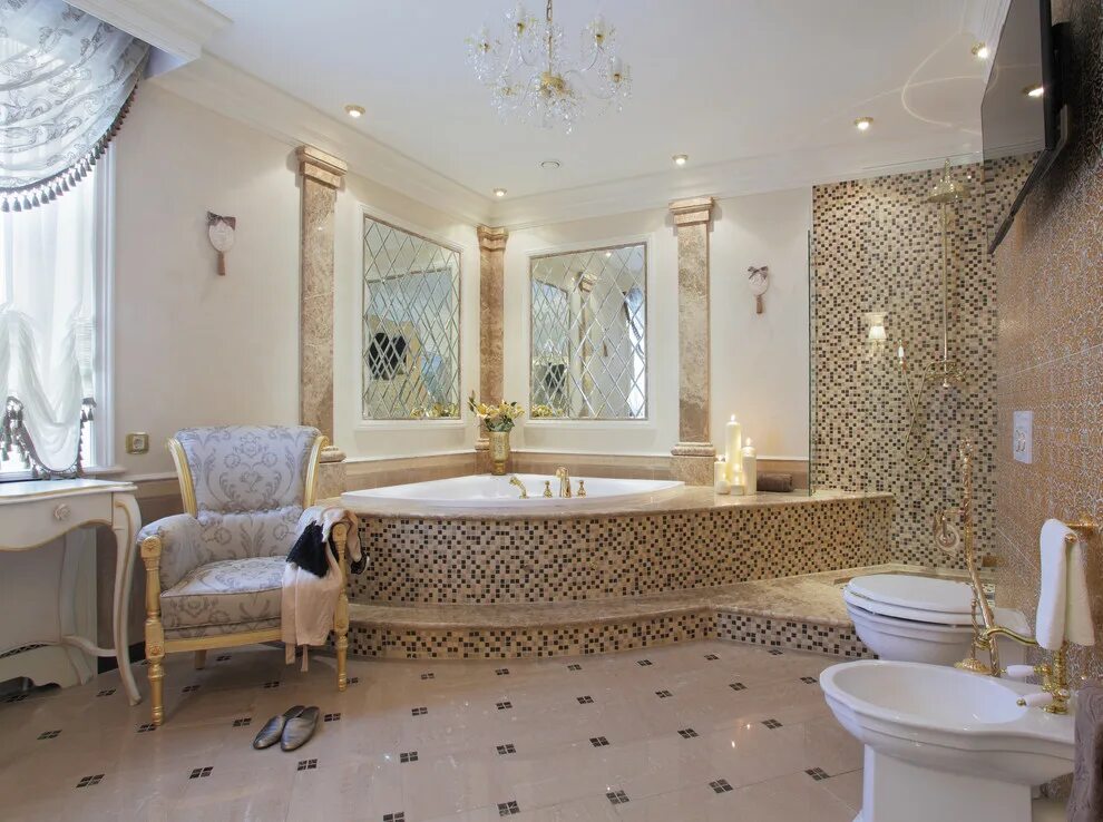 Красивые ванны фото интерьеров House in classical style - Классический - Ванная комната - Екатеринбург - от экс