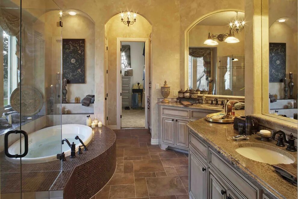 Красивые ванные комнаты частные дома фото Old World Style Bathroom - Классический - Ванная комната - Остин - от эксперта T