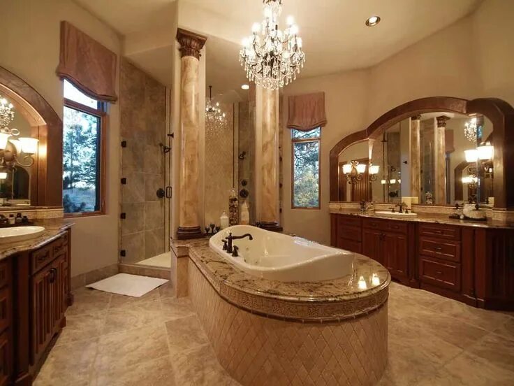 Красивые ванные комнаты частные дома фото Pin on Luxurybathroom ideas
