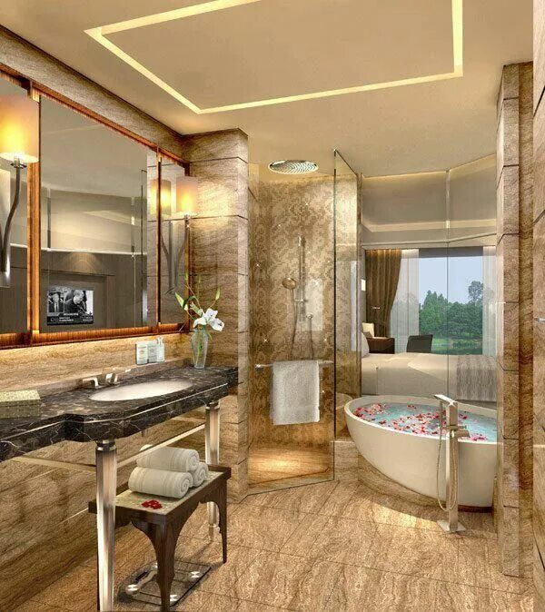 Красивые ванные комнаты интерьер фото Ideas en baños - Ideas in bathrooms Bathroom design luxury, Bathroom design, Lux