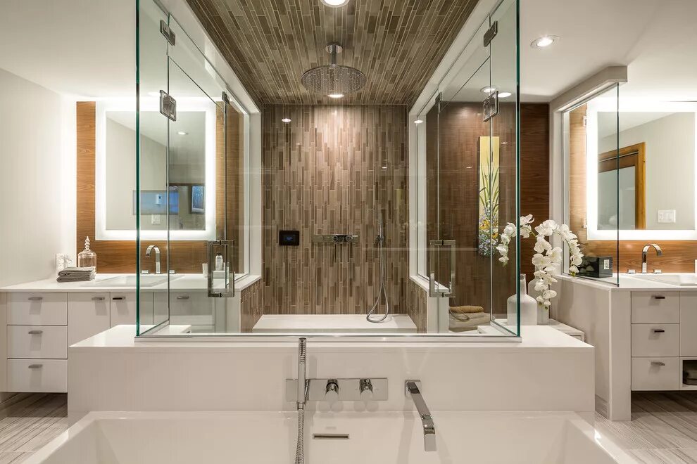Красивые ванные комнаты с душевой фото Bathroom Basement Retreat - Astro Design - Ottawa - Современный - Ванная комната