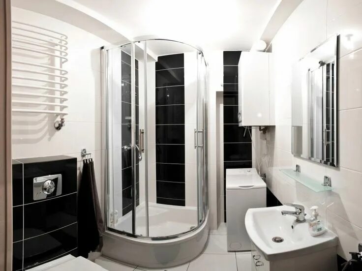 Красивые ванные комнаты с душевой кабиной фото ŁAZIENKA Small bathroom, Bathroom design, Modern bathroom