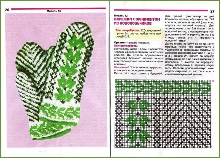 Красивые варежки спицами со схемами и описанием Варежки с орнаментом Knitting charts, Hand knit mittens, Knitting