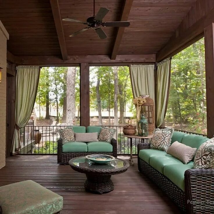 Красивые веранды в частных домах фото Мария Совина Outdoor living rooms, Porch design, Porch design ideas