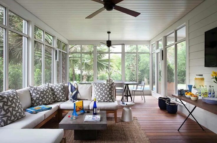 Красивые веранды в частных домах застекленные фото 45 Amazingly Cozy and Relaxing Screened Porch Design Ideas Screened in porch fur
