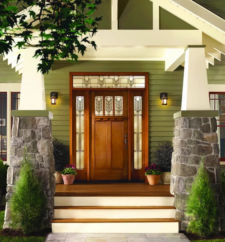 Красивые входные группы в частный дом фото Window World Entry Door Classic Craft - American Style Exterior front doors, Ent