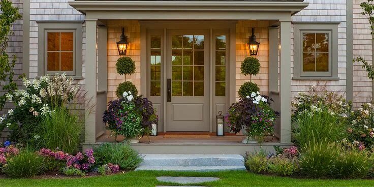 Красивые входные группы в частный дом фото Pin on Entrance House exterior, Cottage house exterior, Shingle house