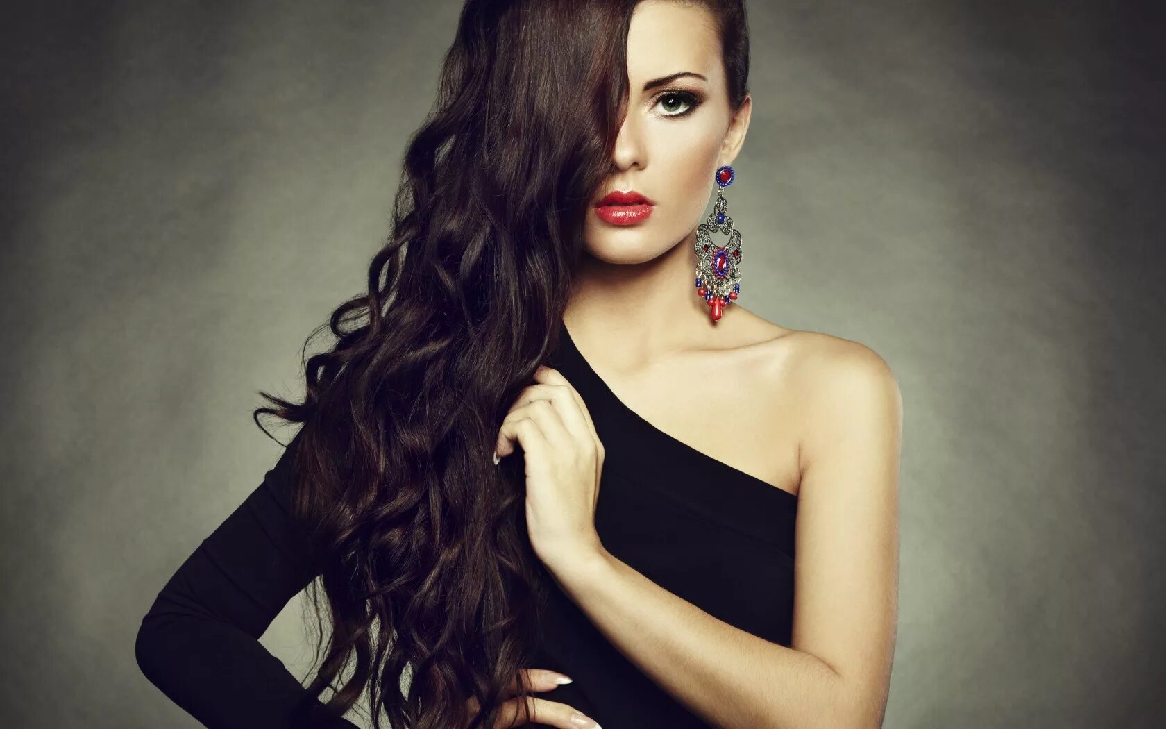 Красивые волосы фото девушек брюнеток black dress makeup Tag - Fashion Diva Design