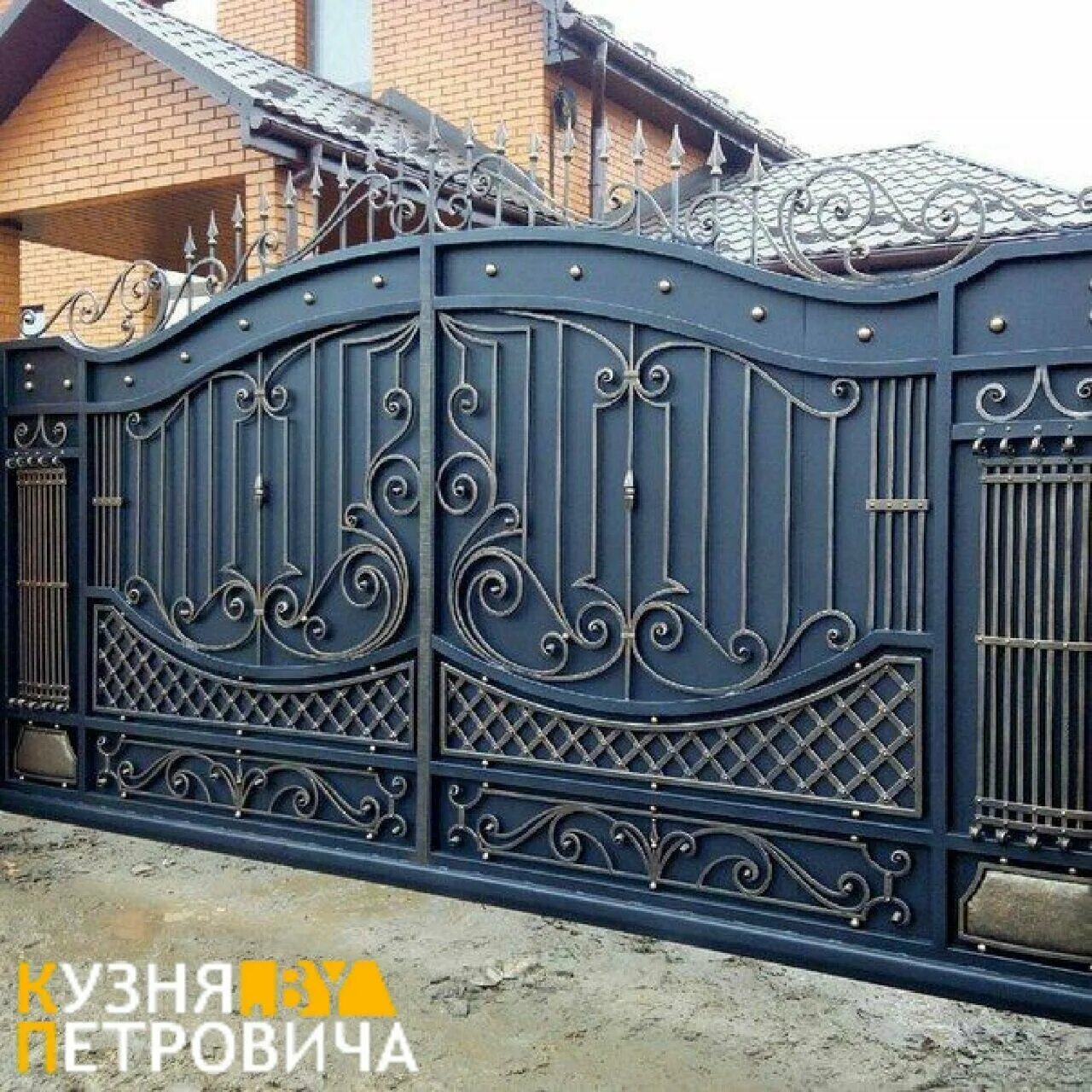 Красивые ворота с калиткой фото Кузня Петровича - Ремонт и строительство, Электродуговая сварка, Строительство з