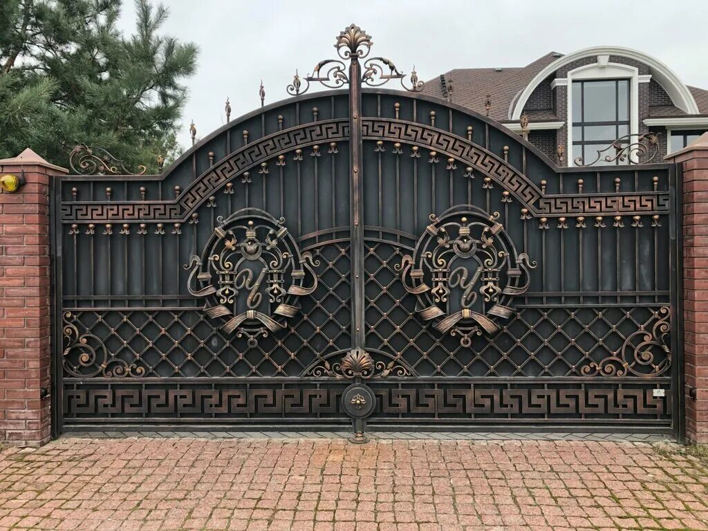 Красивые вороты фото Nikov, wrought iron, Russia, selo Vladislavovka, ulitsa Dubinina, 3А - Yandex Ma