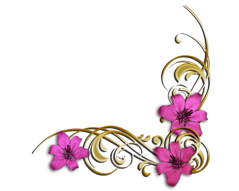 Красивые вставки в текст оформление ANGOLI IN PNG PER LA TUA GRAFICA, VASTA SCELTA MATERIALE PER PSP E PS Flower pic