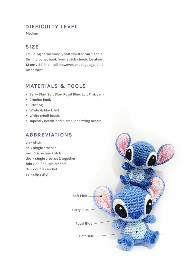 Красивые вязаные игрушки крючком со схемами CROCHET PATTERN PDF: Stitch Amigurumi / Plushie / Bagcharm - Etsy UK Crochet dis
