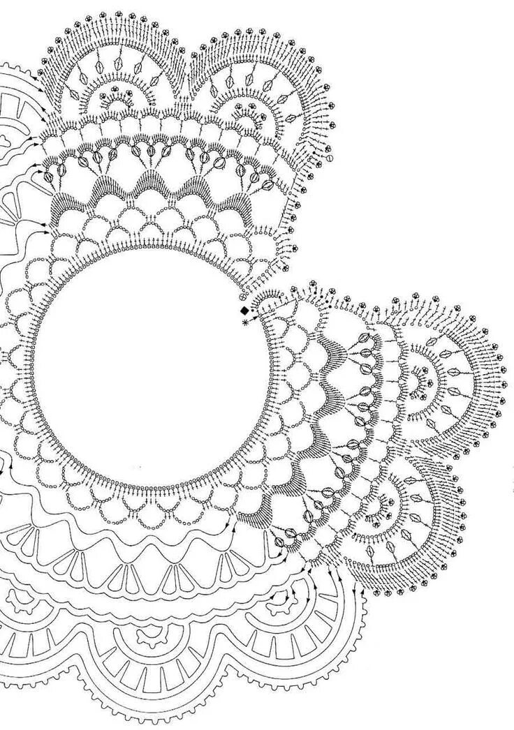 Красивые вязаные крючком воротнички схемы фото Воротник Бутончики Crochet collar pattern, Crochet lace collar, Thread crochet