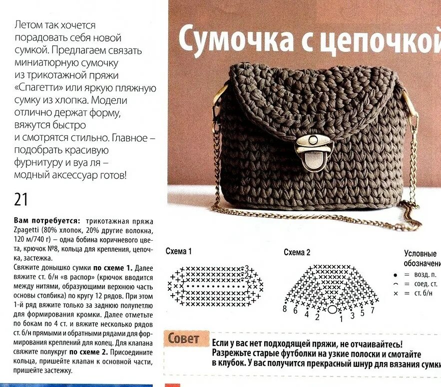 Красивые вязаные сумки крючком со схемами Вязание из шнура крючком для начинающих фото - DelaDom.ru