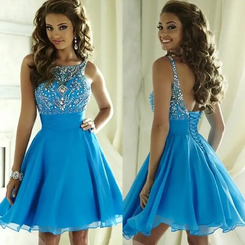 Красивые выпускные платья фото Sexy Homecoming Dresses 2016 A Line Beaded Crystal Knee Lenght SDresses Chiffon 