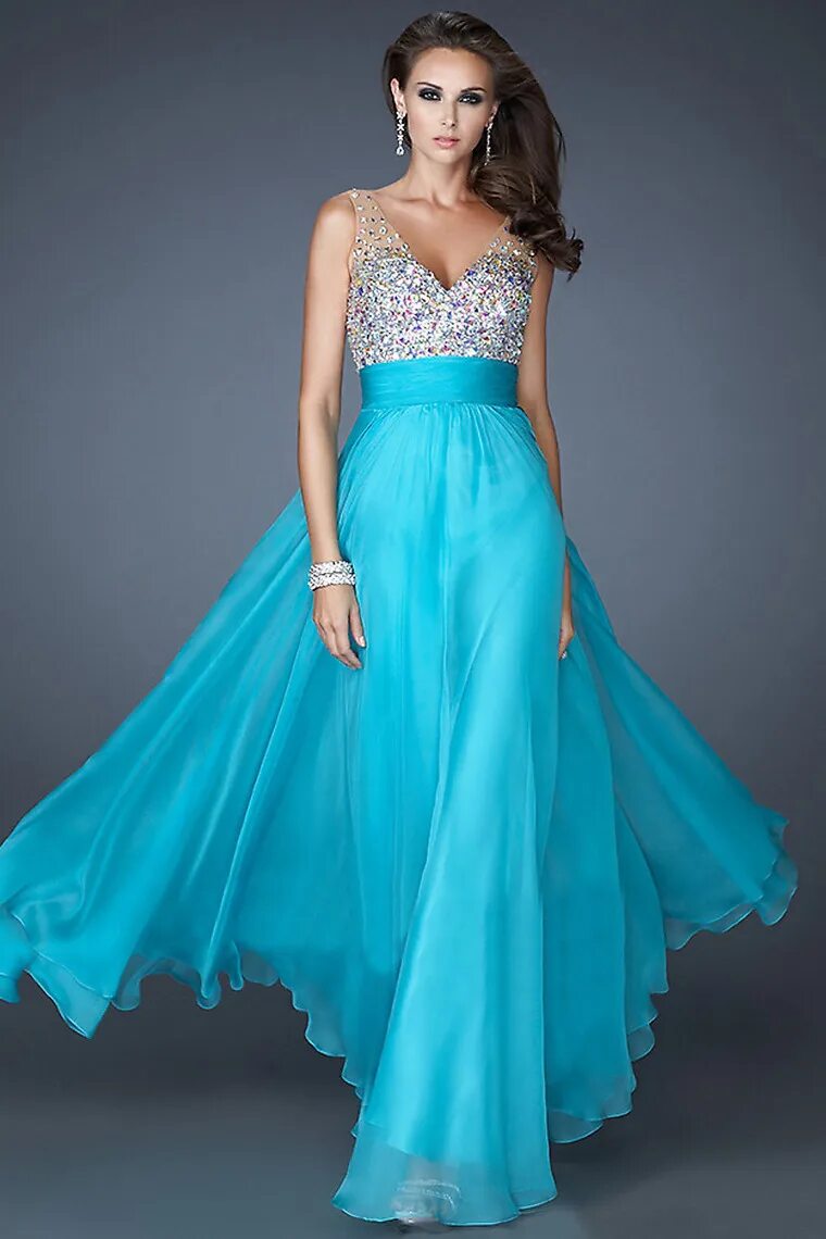 Красивые выпускные платья фото Brilliant empire chiffon sweetheart evening dress custom made pleat and beading 