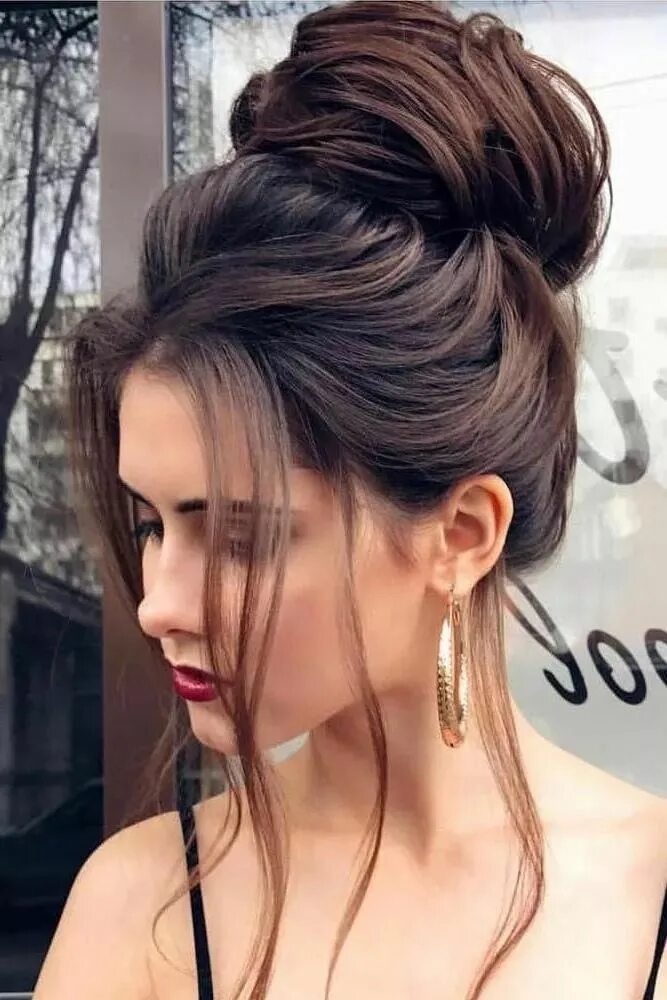 Красивые высокие прически на средние Pin on Hair Wedding hairstyles, Hair styles, Long hair styles