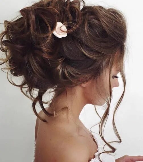 Красивые высокие прически на средние Propozycje fryzur ślubnych Long hair styles, Wedding hairstyles for long hair, W