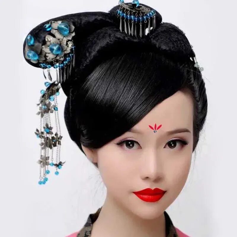 Красивые японские прически Ancient China Girl Hair Styling Wig Pictorial Photography Movie Wig Props Women 