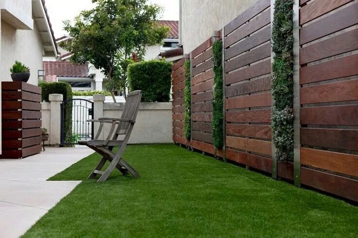 Красивые заборы на дачу фото Horizontal wood fence ideas that look stunning - Impressive Interior Design Back
