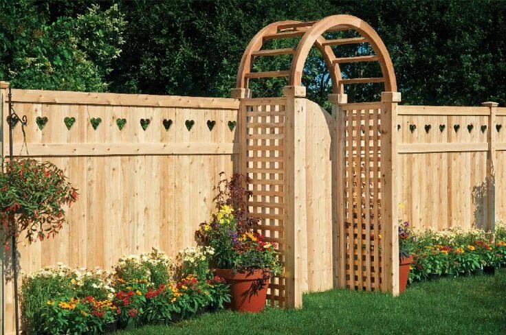Красивые заборы своими руками фото Eastern White Cedar Fence - Tongue and Groove Wood Fence Fence gate design, Wood